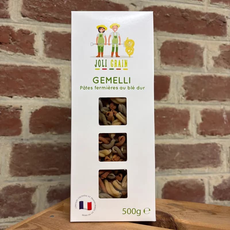 PATES GEMELLI JOLI GRAIN - yaourt fermier Mam'zelle Popinette