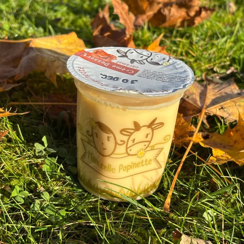 CREME DESSERT CARAMEL - yaourt fermier Mam'zelle Popinette
