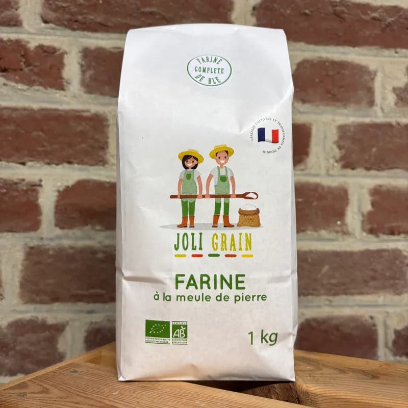 FARINE COMPLETE JOLI GRAIN - yaourt fermier Mam'zelle Popinette