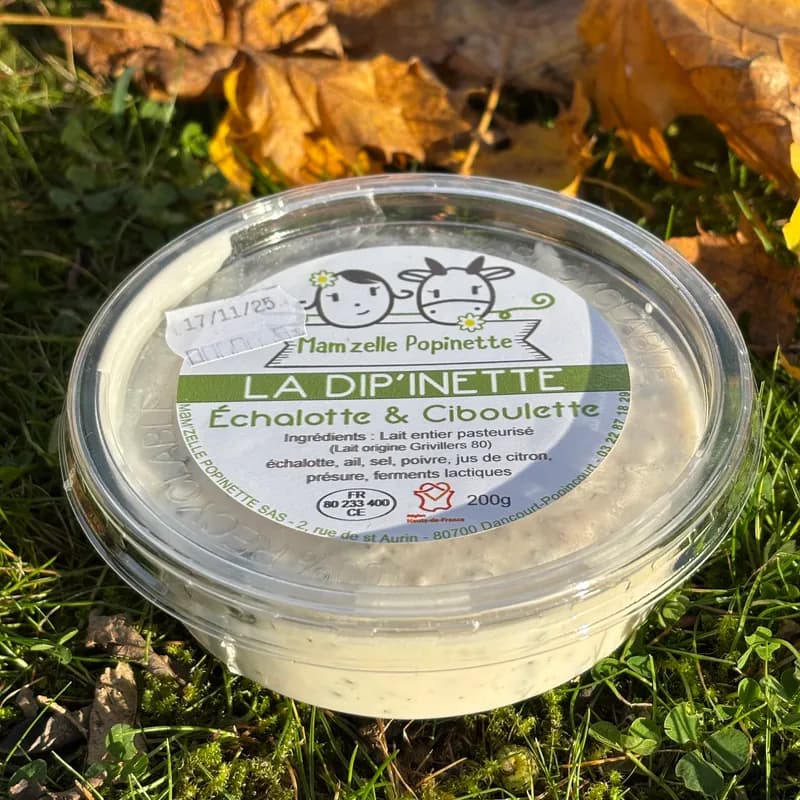 LA DIP'INETTE : ECHALOTTE & CIBOULETTE - yaourt fermier Mam'zelle Popinette
